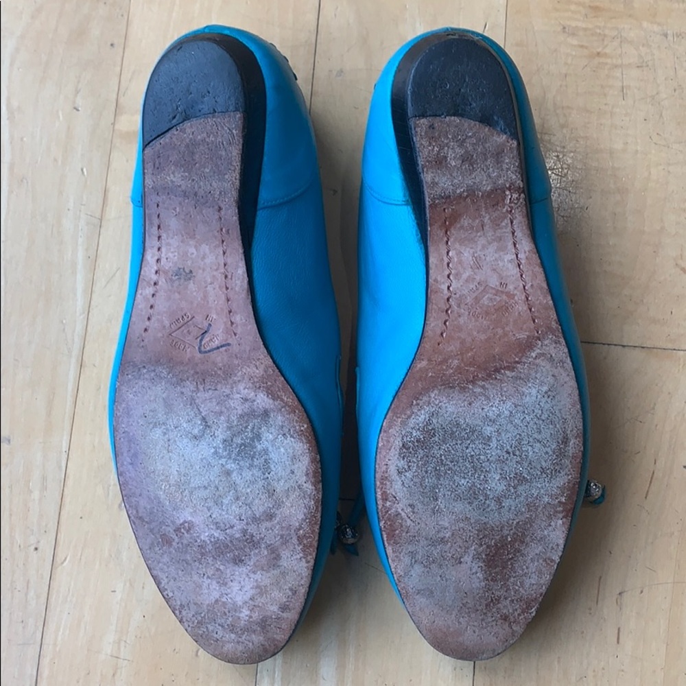 DONALD J PLINER Vintage Teal Loafer with Silver Charms - Picture 8 of 9